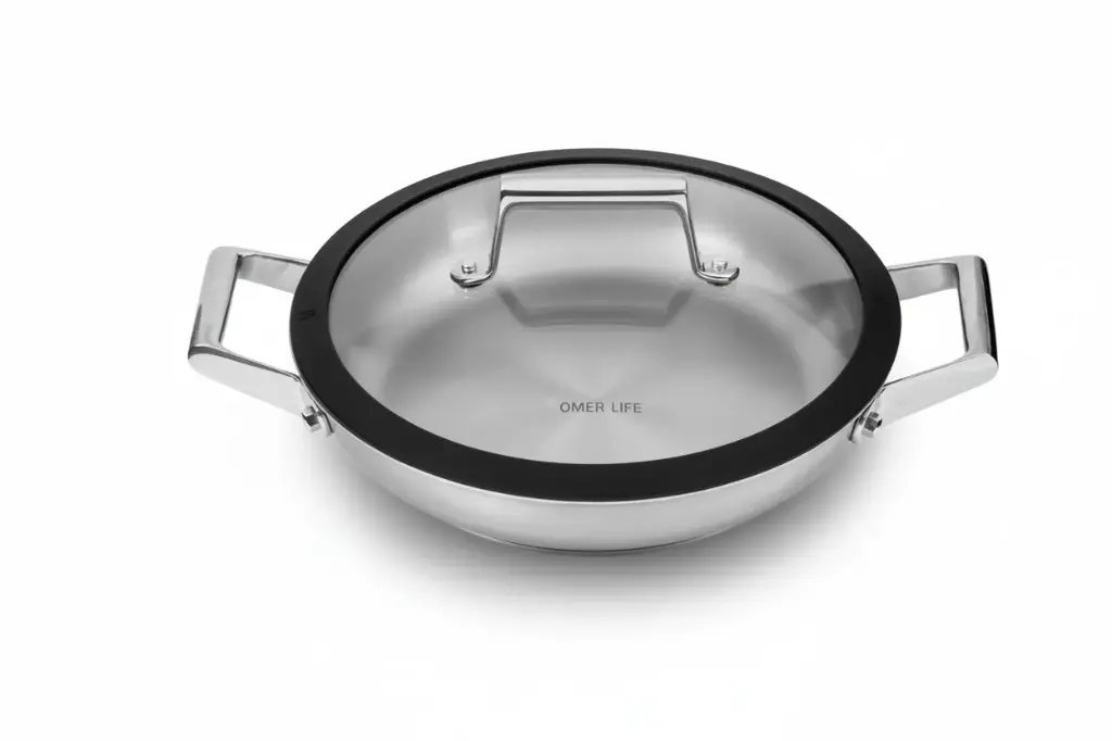Nomer Ultra Cook™ 3-Ply Non Stick Stainless Steel Micro-DOT 26 Two Handle Fry Pan Cookware Series