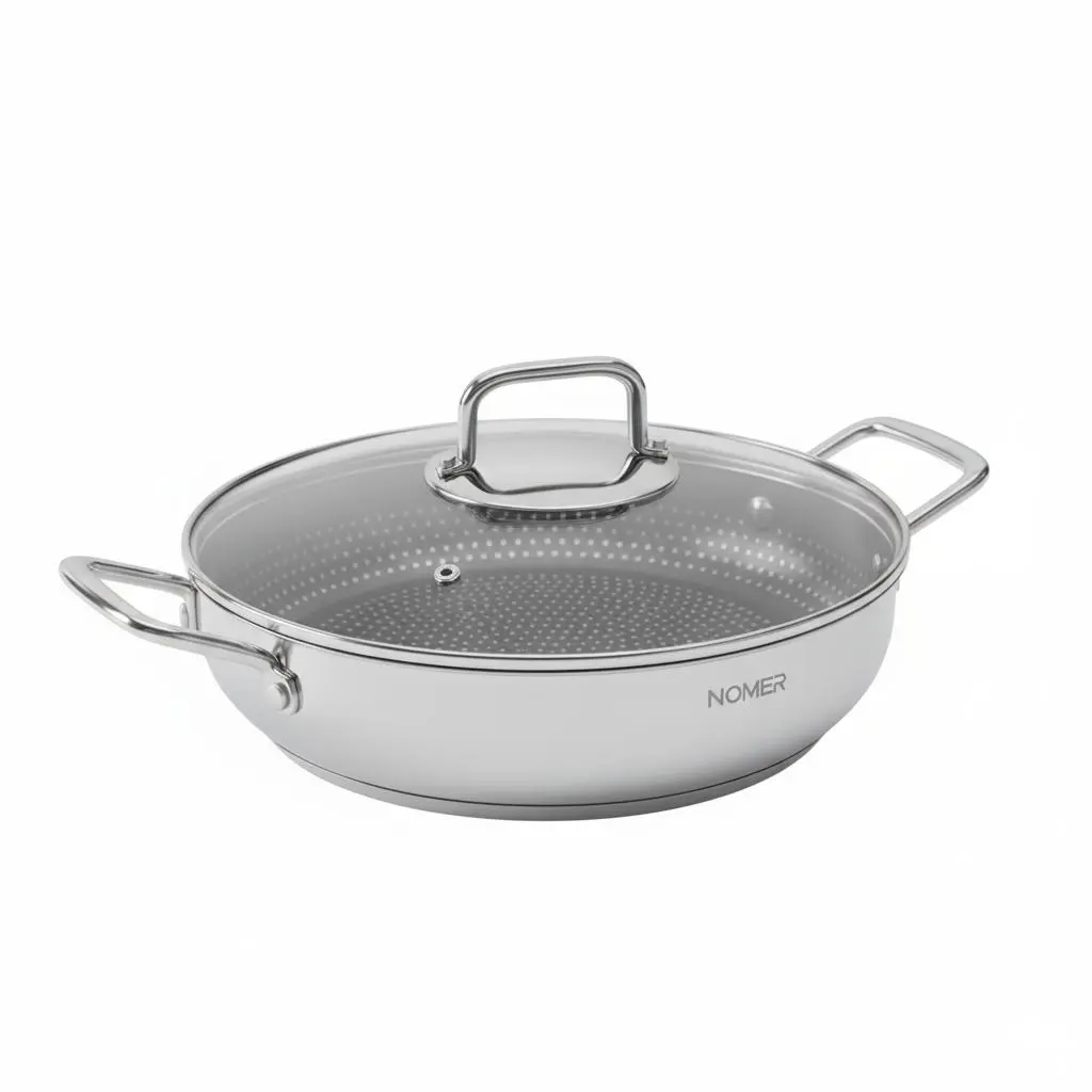 Nomer Ultra Cook™ 3-Ply Non Stick Stainless Steel 30 Two Handle Fry Pan Cookware