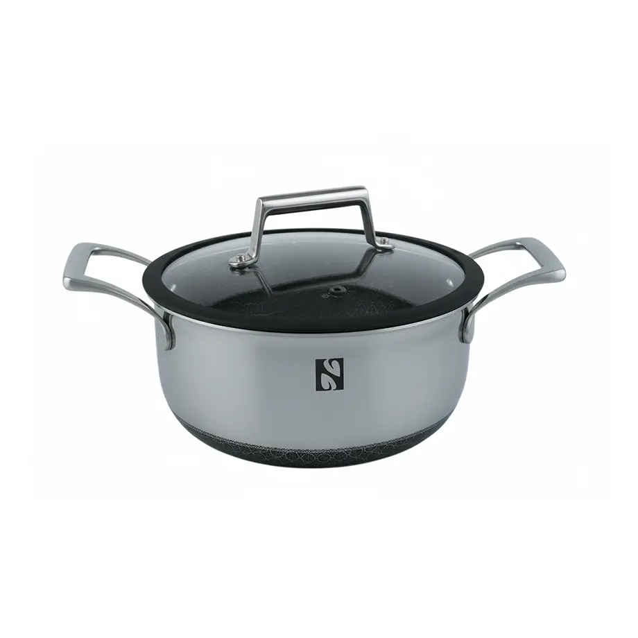 أواني طهي Nomer Ultra Cook™ ثلاثية الطبقات غير لاصقة من الفولاذ المقاوم للصدأ Micro-DOT ۱۸