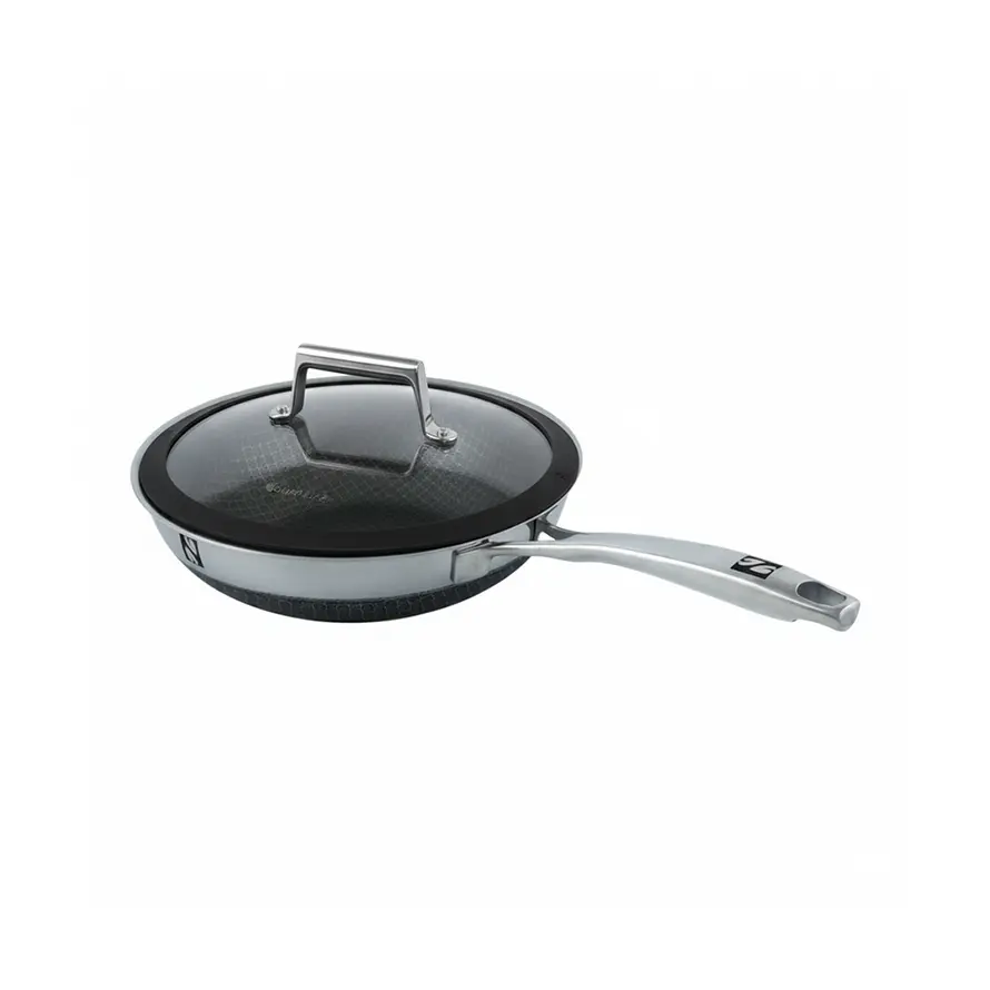 Nomer 3-Ply Non Stick Stainless Steel 26 Wok Cookware Double Side Coating Series