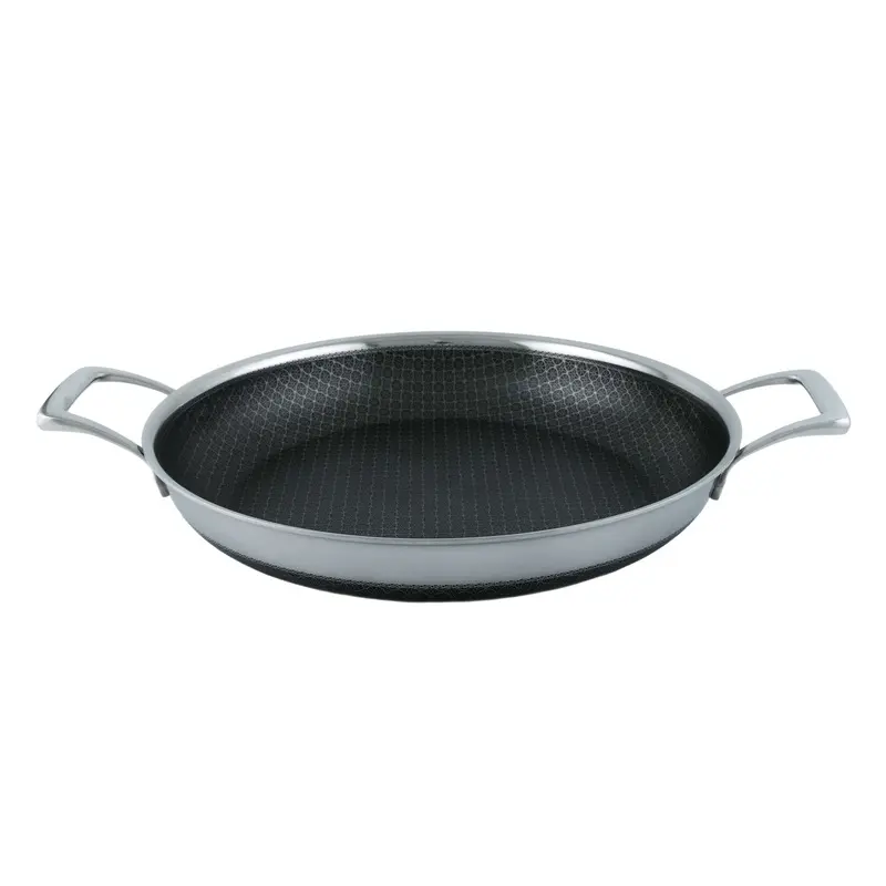 Nomer Ultra Cook™ 3-Ply Stainless Steel Fry Pan with Lid & Helper Handle (10.2-inch) 