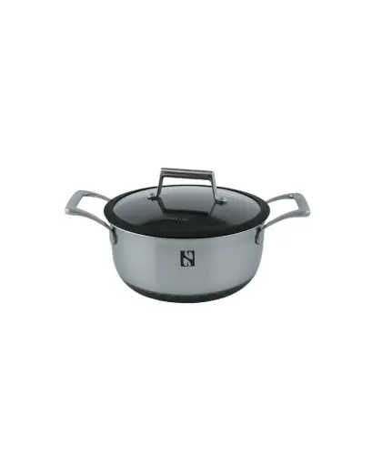 Nomer Tri-Ply Non Stick Stainless Steel 22 Soup Pot Cookware Double Side Coating Series