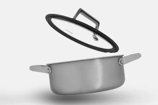 [NOM-UC-SP-87-37QT] Nomer Ultra Cook™ 3-Ply Stainless Steel Soup Pot with Natural Non-Stick Surface (8.7-inch / 3.7-Quart)