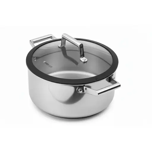 Nomer Ultra Cook™ 3 Katmanlı Yapışmaz Paslanmaz Çelik Micro-DOT 26 Çorba Tenceresi Tencere Seti