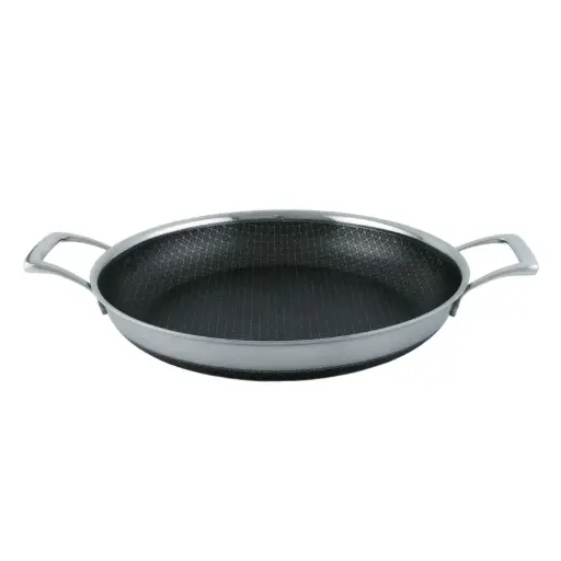Nomer Ultra Cook™ 3-Ply Stainless Steel Fry Pan with Lid & Helper Handle (10.2-inch) 